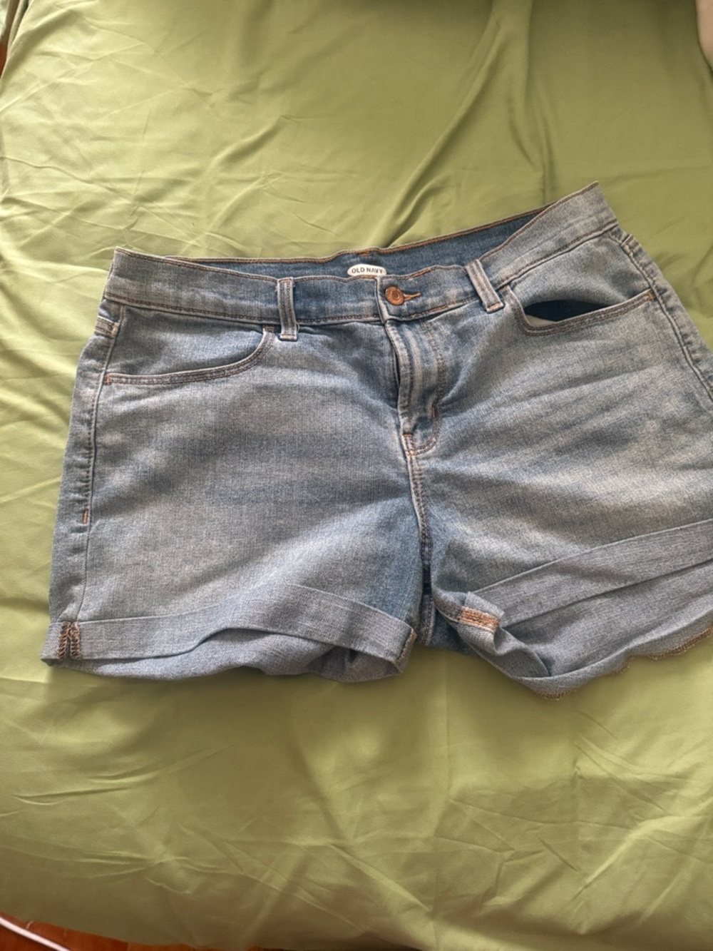 Old Navy Light Wash Denim Cuffed Shorts